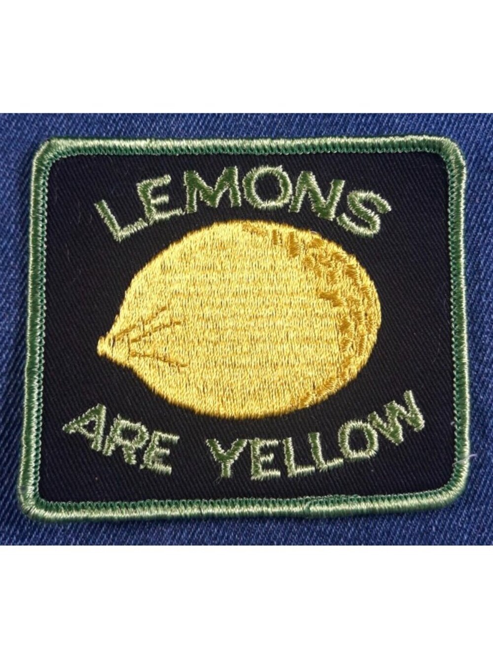 NOS Original 70s Vintage Lemons Are Yellow 3.5" Patch Funny Humor Hippie Retro